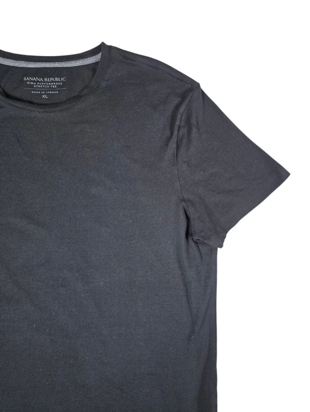 Banana Republic Pima Cotton Performance Stretch Tee Short Sleeve Black Men's XL